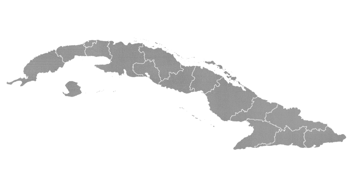 Karte des Landes Kuba