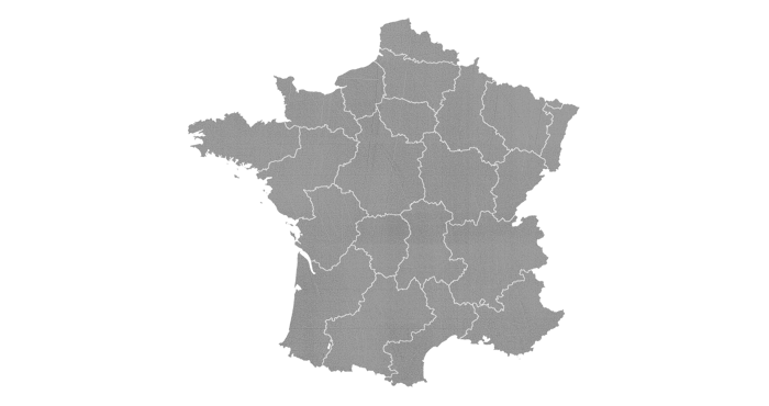 Karte des Landes Frankreich