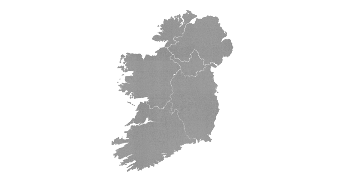 Karte des Landes Irland