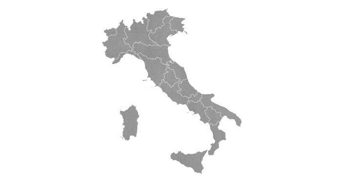 Karte des Landes Italien