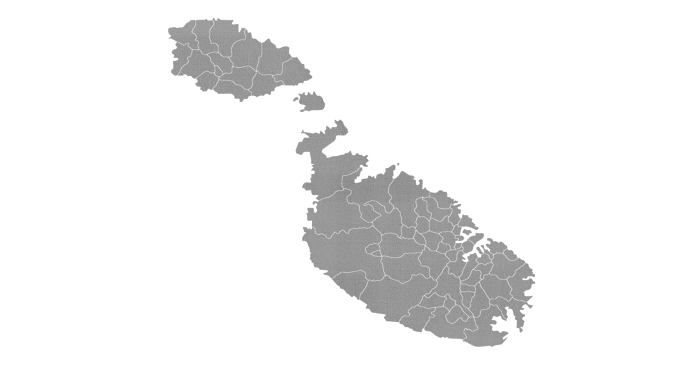 Karte des Landes Malta