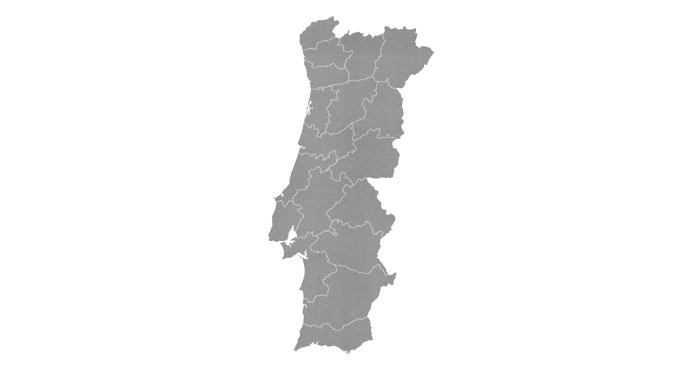 Karte des Landes Portugal