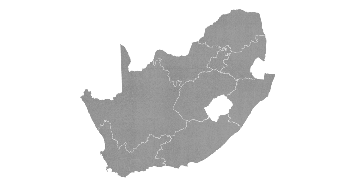 Karte des Landes Südafrika